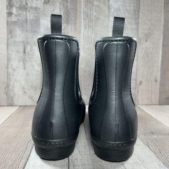 Crocs Women's Freesail Chelsea Boot Rain Pull On Lightweight Rubber Black Size 5 - Picture 12 of 15